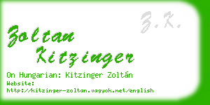 zoltan kitzinger business card